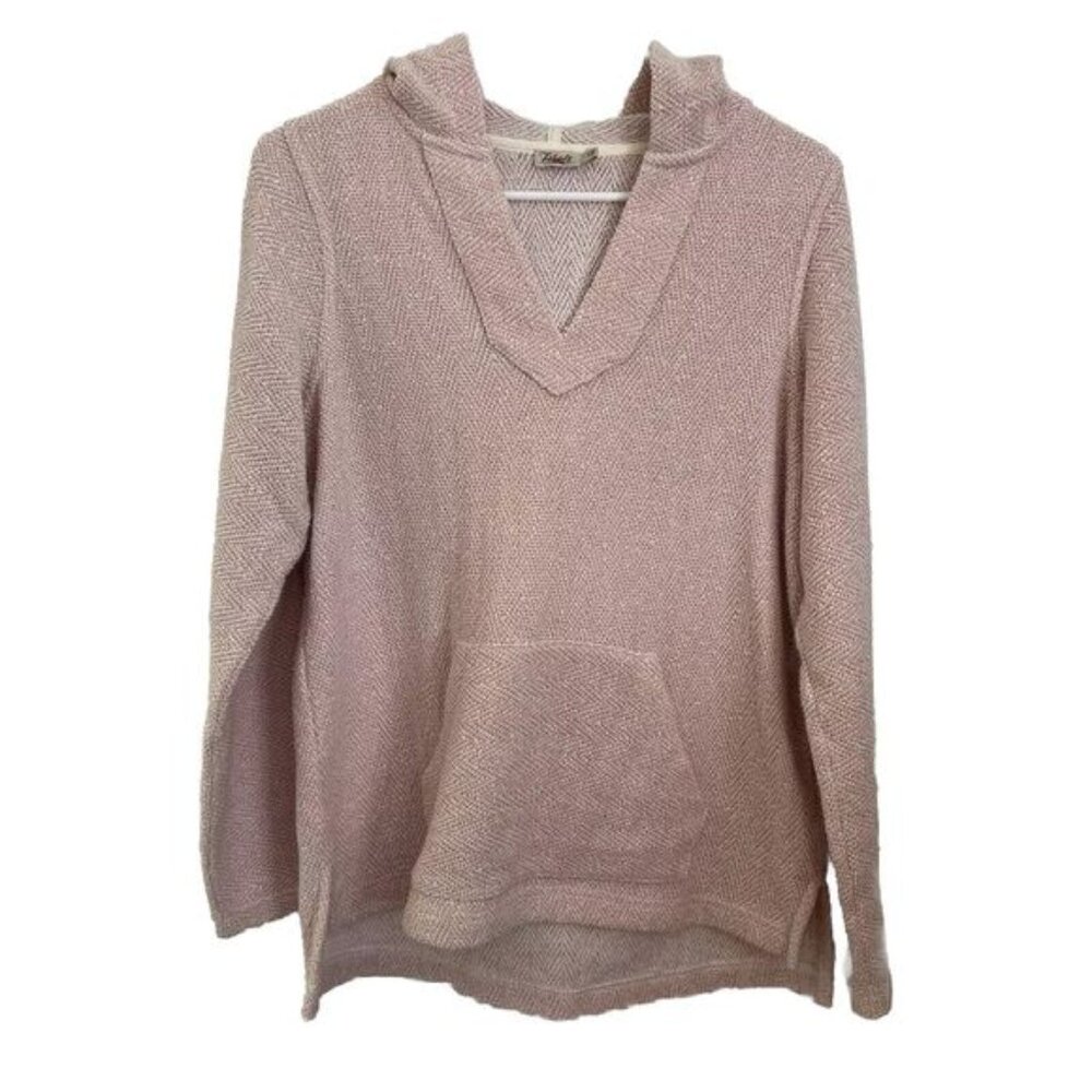 Faherty Women’s Seabrook French Terry Hoodie Textured Light‎ Pink Sz Small